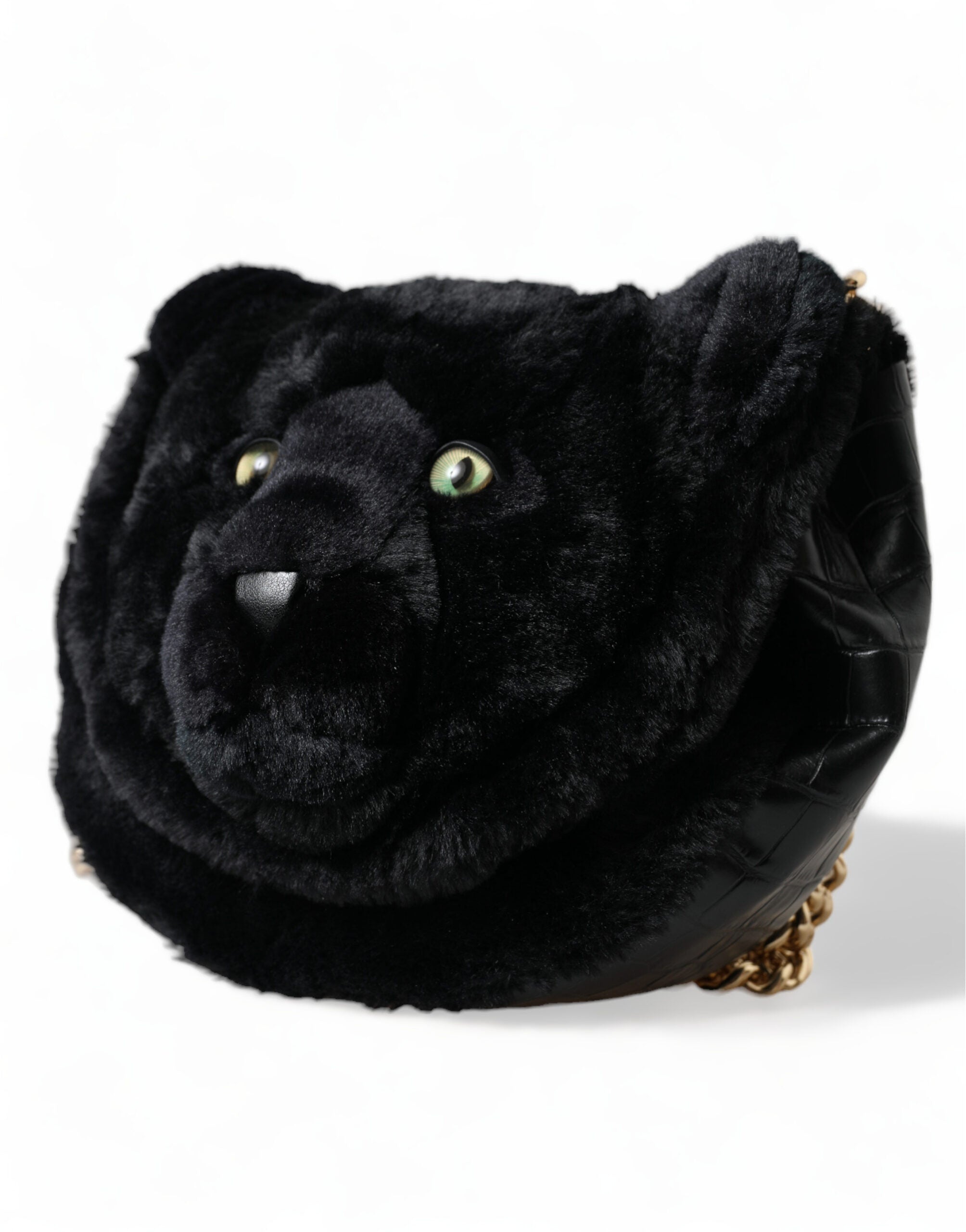 Dolce & Gabbana Exquisite Crocodile Embossed Panther Shoulder Bag